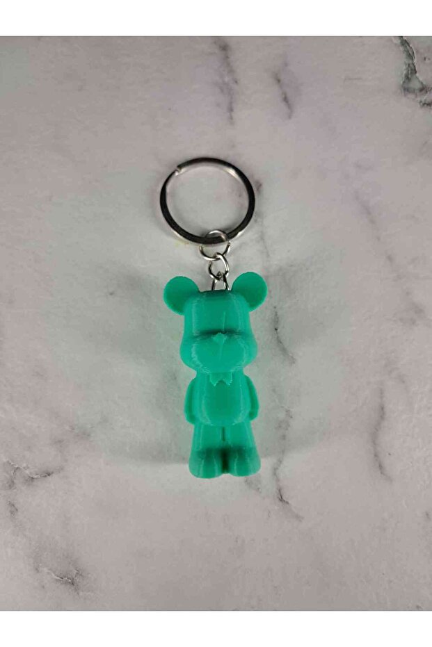 Cute 3D Teddy Bear Model Movable Keychain