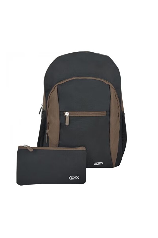 حقيبة ظهر أساسية بمزيج من لونين مع ملحق - 1