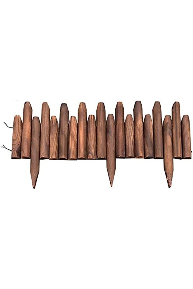 FFD Picket Fencing Garden Fence Stake Wooden Protective Guard Edging Decor Lawn Flower