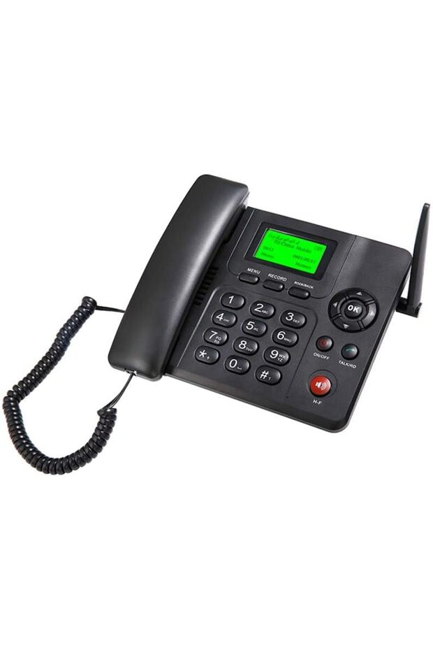 Wireless GSM Desk Phone – Dual SIM, Call Recording, SMS, Caller ID & Battery Backup | Cordless Lan - 1