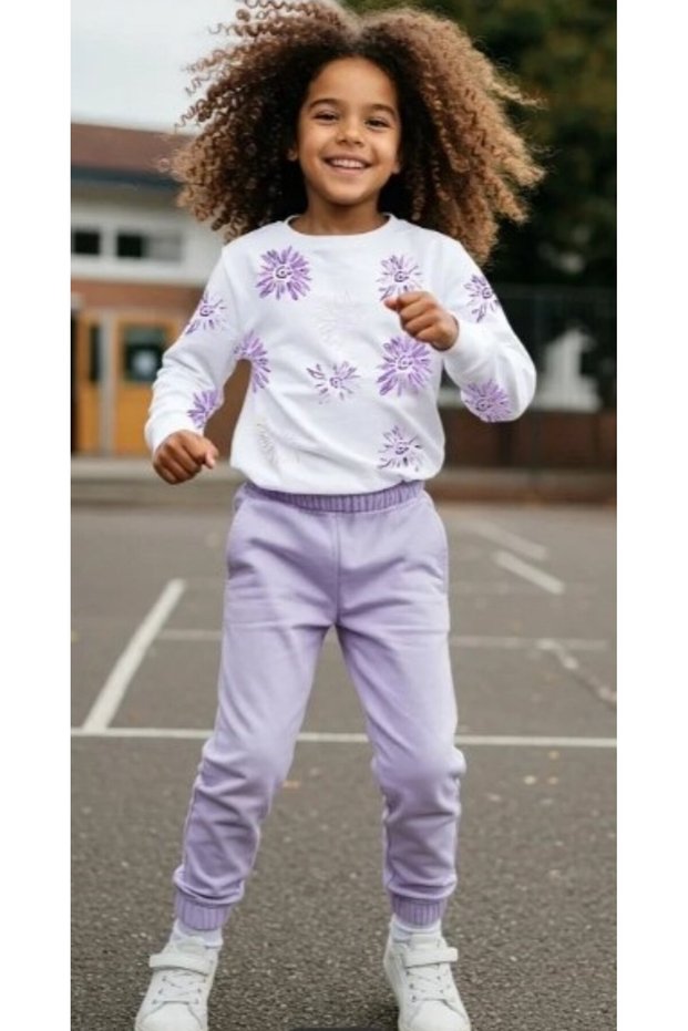 Girl's Floral Bottom Top Set