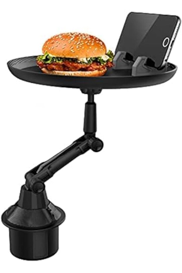 NEW Cup Holder Tray for Car - Adjustable Car Tray Table with Surface, Phone Slot, and 360° Swivel A