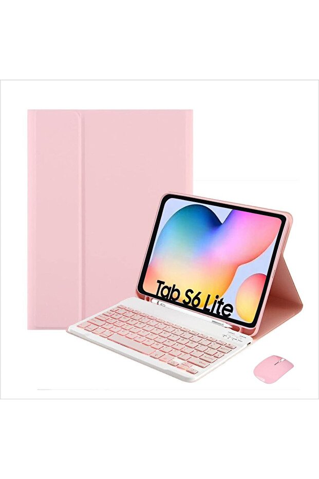Wireless Bluetooth keyboard and mouse case for Huawei MatePad Pro 12.6 tablet, Sigloo, Pink - 8