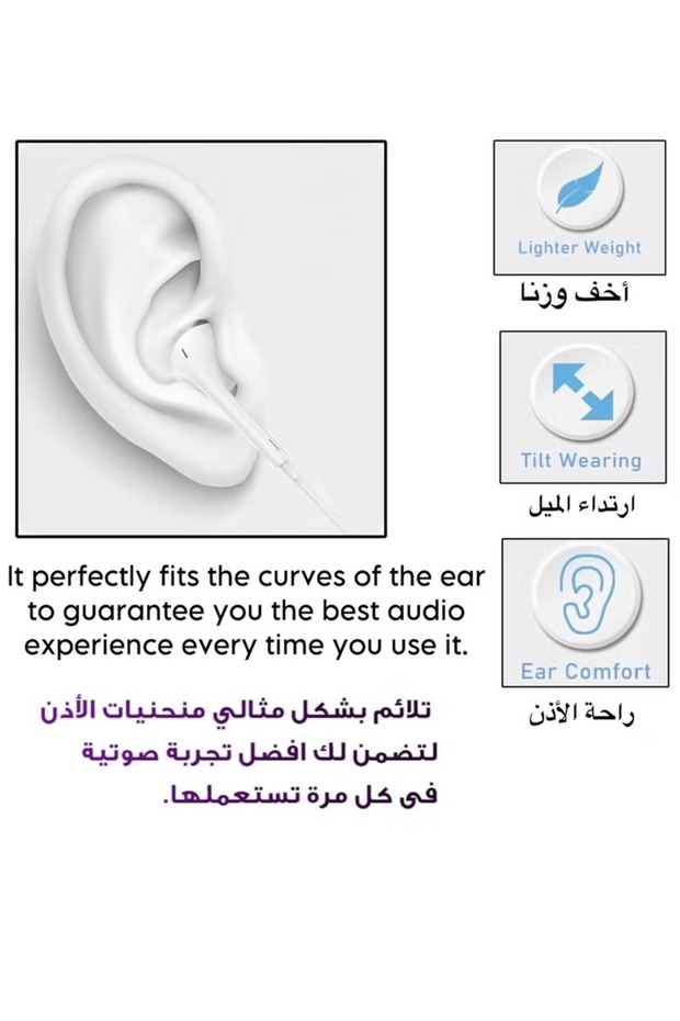 Earpods with USB C Wired Earbuds with Microphone & Volume Control, for iphone - 4