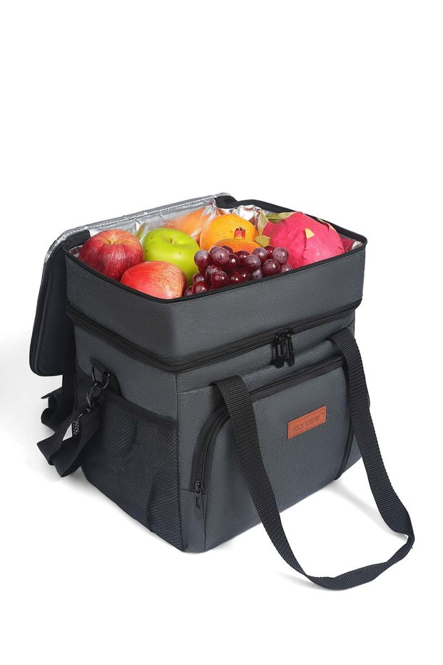 Lunch Bag Large Double-layer Insulated Expandable Reusable Leakproof Cooler Bags For Adults,Lunch B
