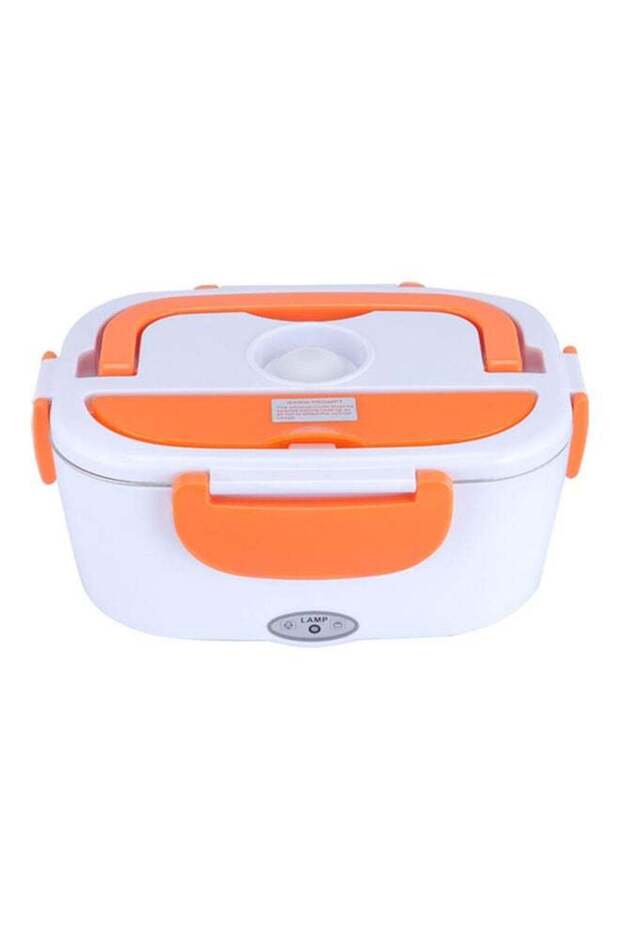 Multi Functional Electric Heating Lunch Box Orange 23.8x10.8x17cm