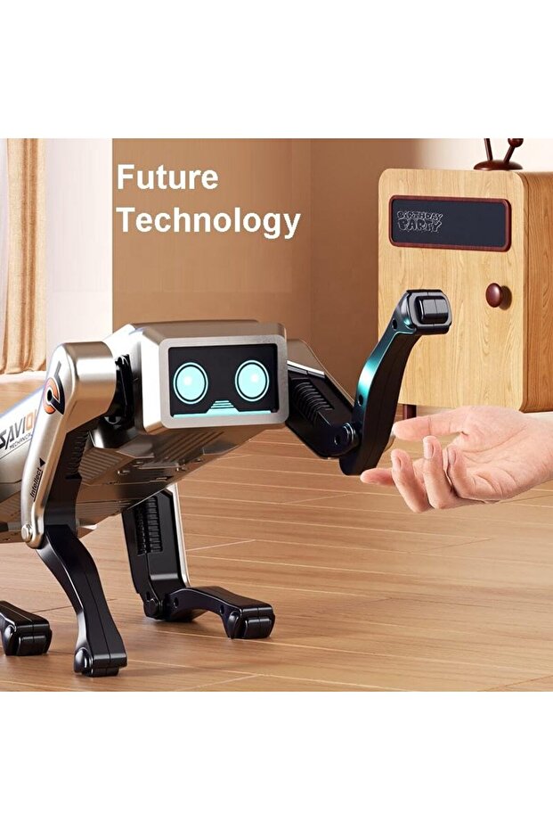 AI Programming Smart RC Mechanical Dog Toy Language Interaction Remote Control Stunt Action Robot - 4