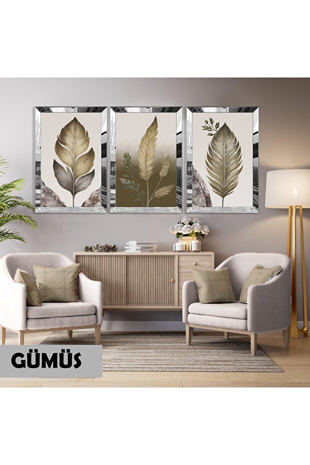 Amazing |   Leafy Minimal Soft Color Model | Plexiglass Framed Mdf Plksmdf - 1