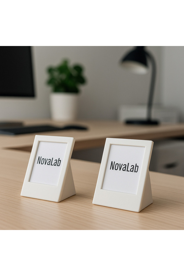 إطار صور إنستاكس أبيض مقاس 9x6 سم، إطار صور إنستاكس لسطح المكتب - عبوة من قطعتين