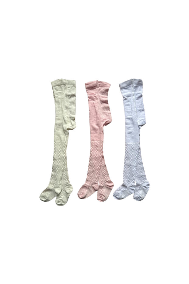 Computerized Embossed Girls Pantyhose 3/12 Years