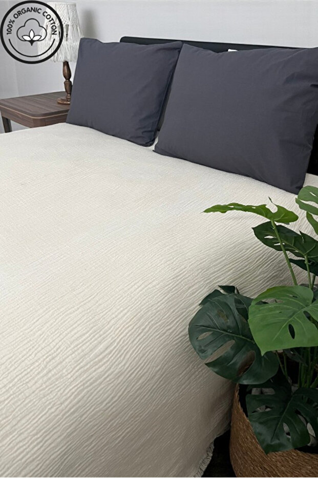 Pure Series Double Muslin Bedspread (220×240) 100% Cotton, 4 Layers, Natural Breathable Fabric