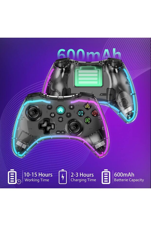 Wireless Game Controller Rechargeable Bluetooth Gaming Controller Ios Android Nintendo Switch P5 P4 - 4