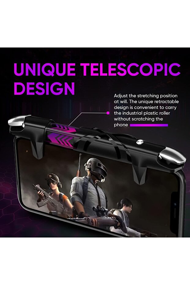 Gaming Triggers Pubg Pulse Automatic High Frequency Click 4 Speed Mobile Game Controller - 6