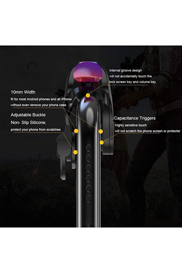 Game Controller Iphone Android Compatible Pubg Mobile Call Duty Mobile Sensitive Triggers Precise - 4