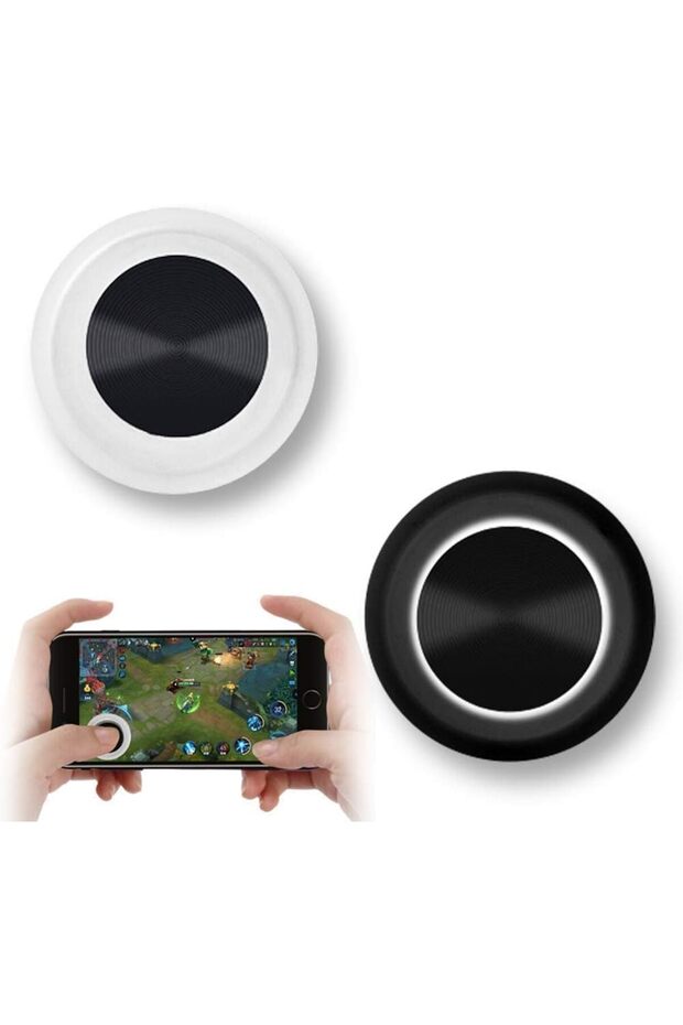 مجموعة من 2 عصا تحكم لعبة دائرية صغيرة للهواتف المحمولة، وحدة تحكم لعبة عالمية 360 درجة - 1