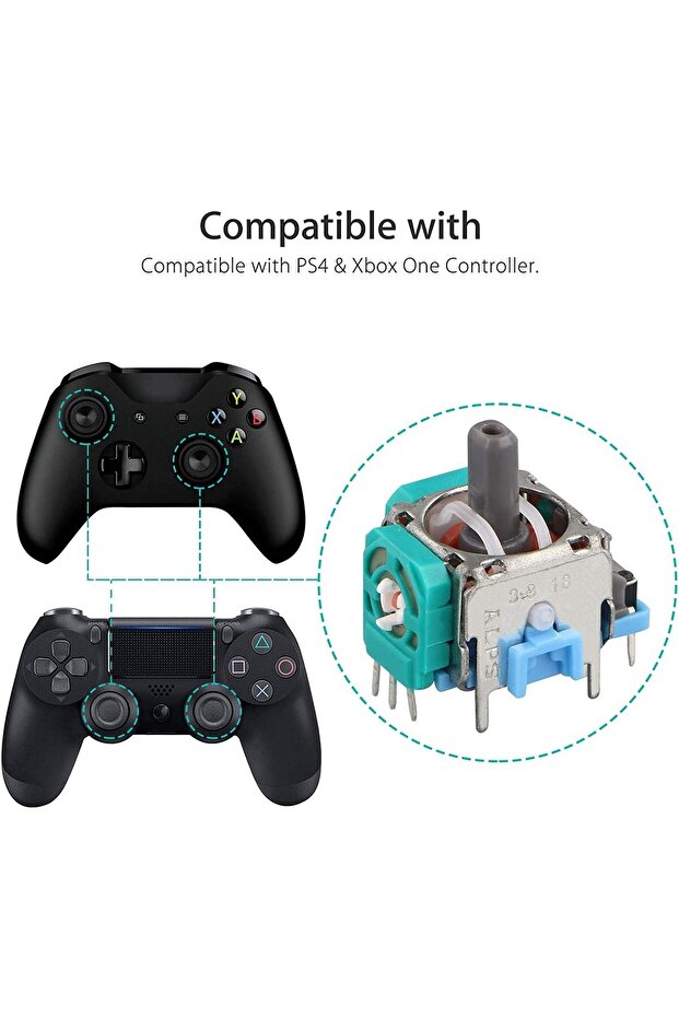3D Joystick Module 6Pcs Analog Sensor Stick Replacement Ps4 Dualshock 4 Xbox One Controller Xbox - 2