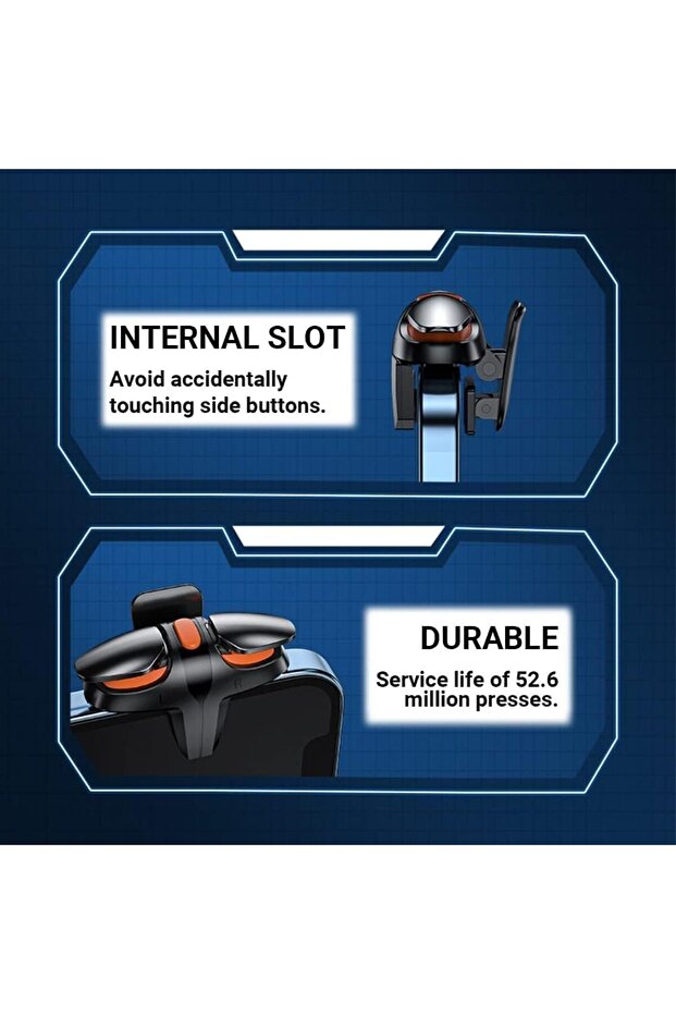 2 Pack Mobile Game Controllers Pubg Phone Triggers Rapid Fire High Frequency Click Double Sensitive - 7