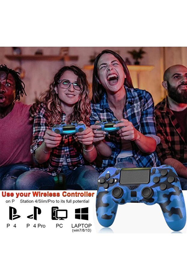 Wireless Remote Controller Ps4 Replacement Play Station 4 Game Controller Dual Vibration Pc Gamepad - 6