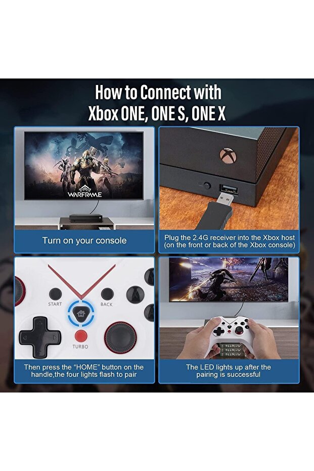 وحدة تحكم لاسلكية لجهاز Xbox One للكمبيوتر الشخصي وحدة تحكم لاسلكية لجهاز Xbox One بتردد 2.4 جيجاهرتز - 5