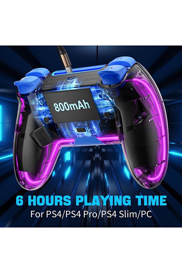 Controllers Ps4 Led Wireless Ps4 Remote Hall 3D Joystick Dual 4 Shock Rgb Custom Game Controllers - 5