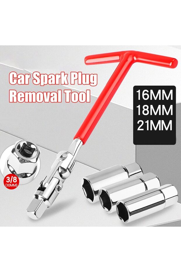 Spark Plug Socket Wrench - Auto Socket Wrench Removal Tool, Multi-Functional Spark Plug Socket - 3