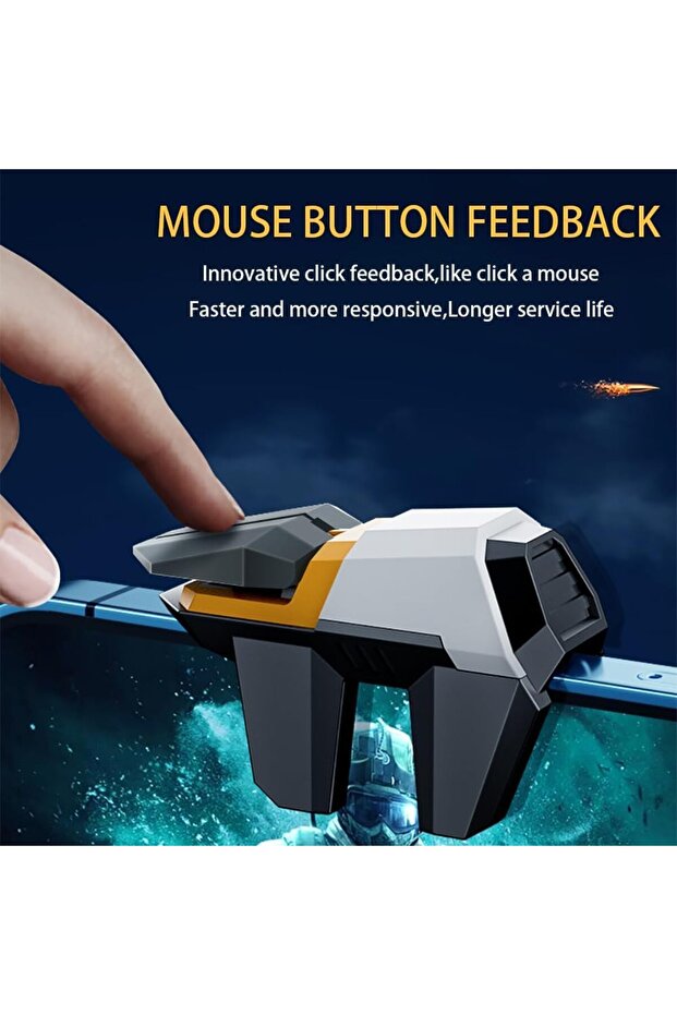 Mobile Game Controller Trigger Mobile Game Accessories 6 Finger Gaming Trigger Gamepad Large - 3