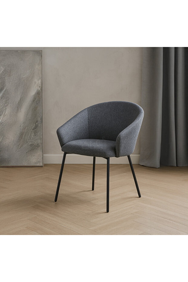 كرسي بذراعين من القماش الفردي - 1