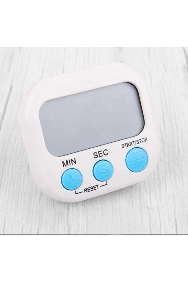 WHITE Kitchen Timer Magnetic LCD Digital Countdown Timer Cooking Timer Alarm Clock Home Kitchen Acce