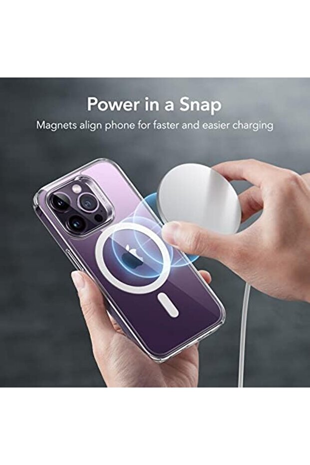 جراب مغناطيسي غير لامع لهاتف iPhone 14 Pro | شفاف - 8