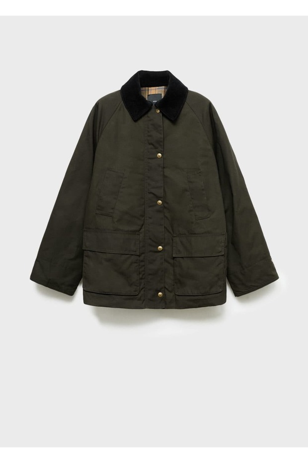 Kadife yaka pamuklu parka - 3