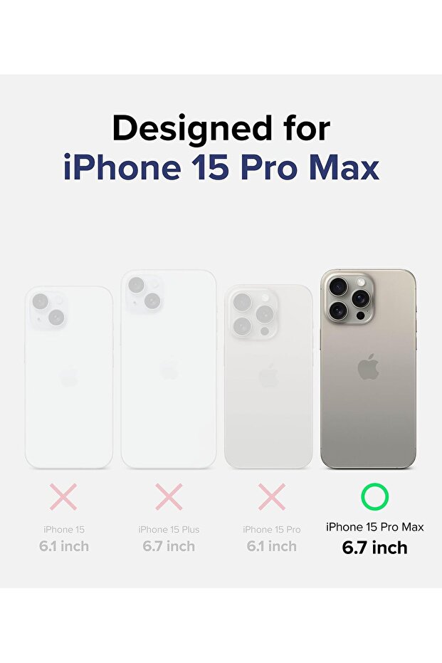 جراب مغناطيسي غير لامع لهاتف iPhone 15 Pro Max | شفاف - 3
