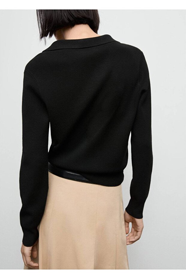 V yaka ince triko kazak - 4