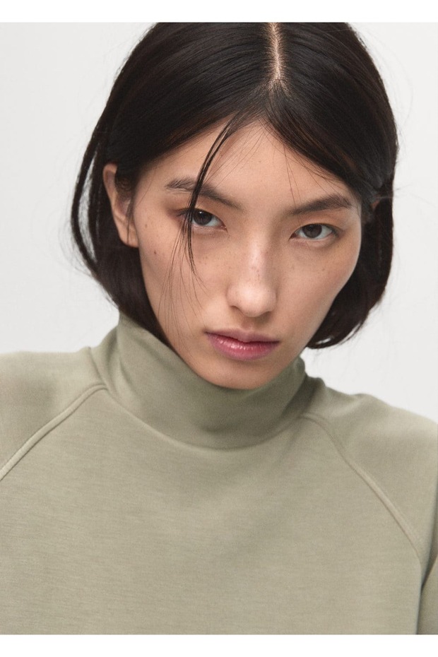 Yüksek yaka sweatshirt - 5