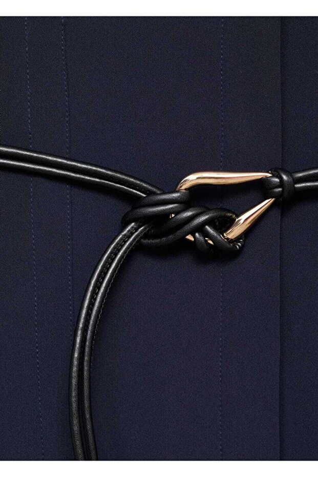 Kemerli gömlek elbise - 5