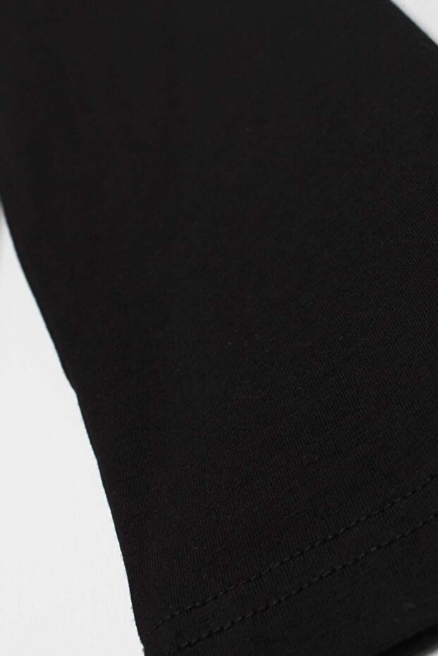 Siyah-Basic Pamuklu Süprem Sweat Tunik - 6