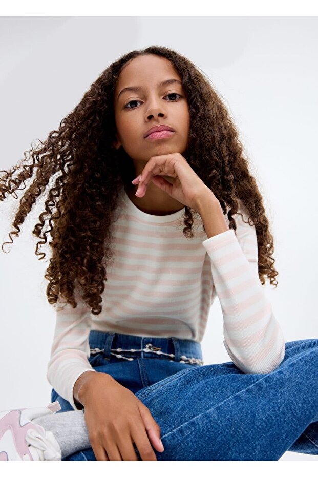 Çizgili basic tişört - 6