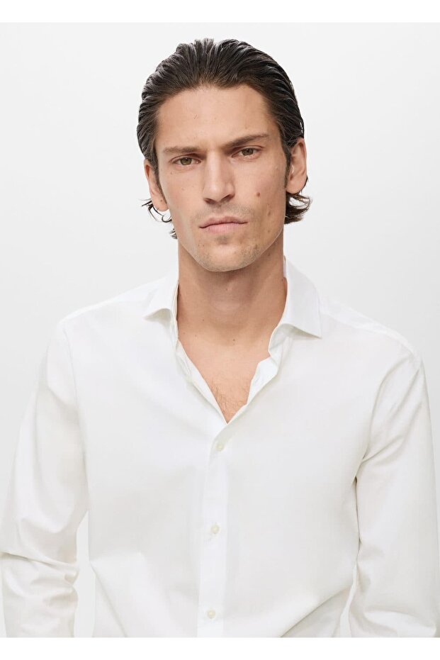 %100 pamuklu slim fit gömlek - 7