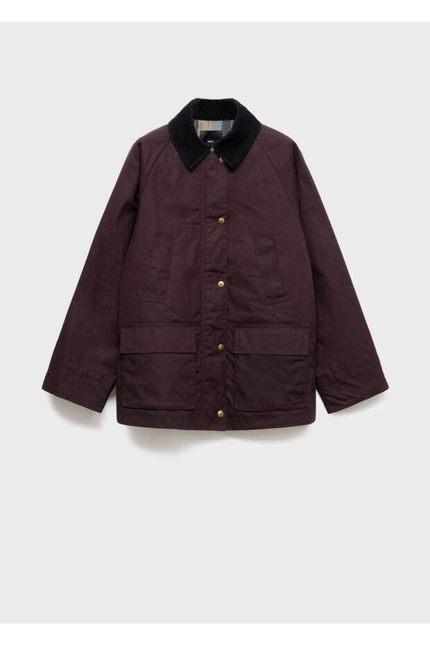 Kadife yaka pamuklu parka - 3