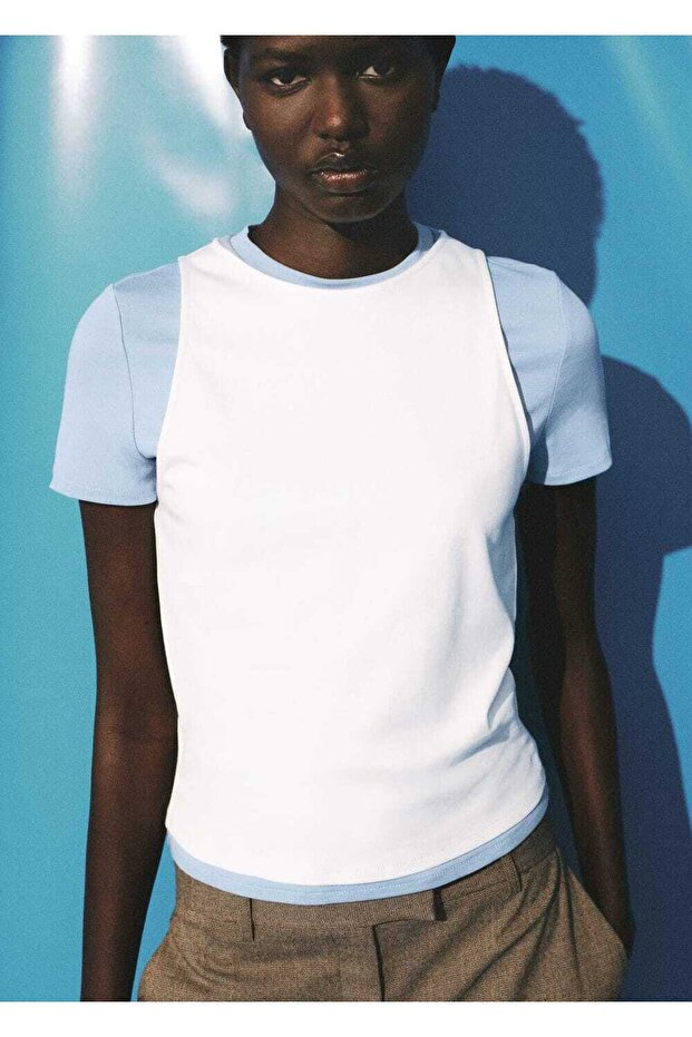 Çift pamuklu tişört - 1