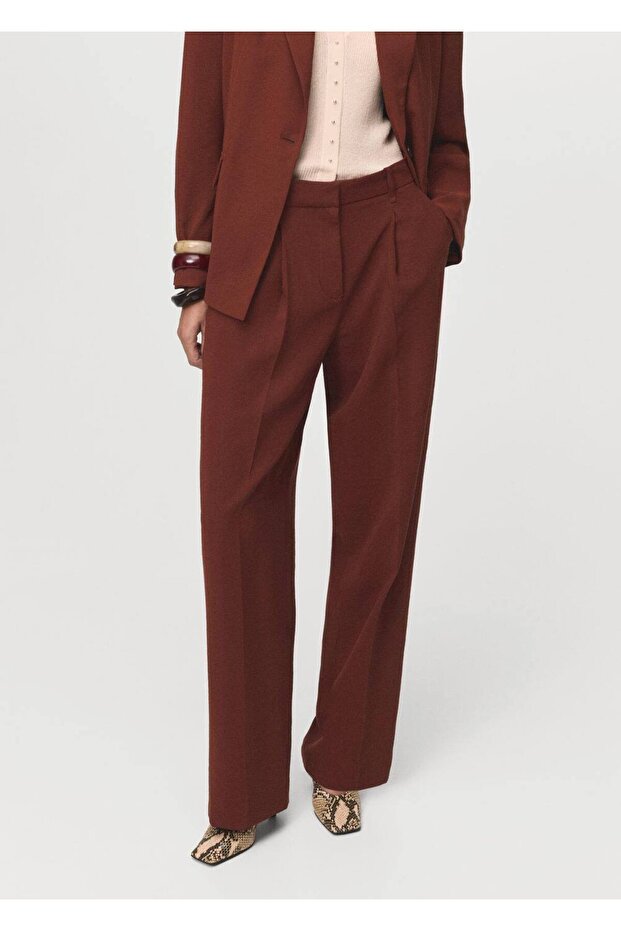 Modal düz kesim pantolon - 1