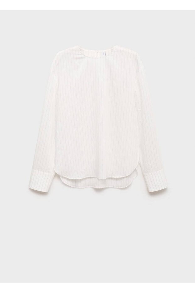 Mendilli çizgili bluz - 3