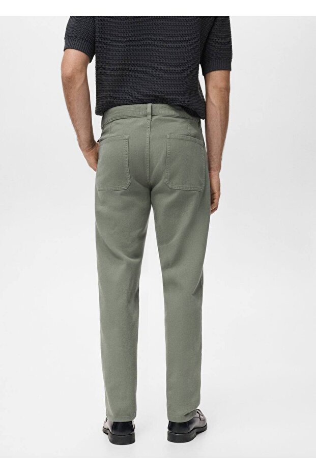 Regular kesim pamuklu jean pantolon - 4