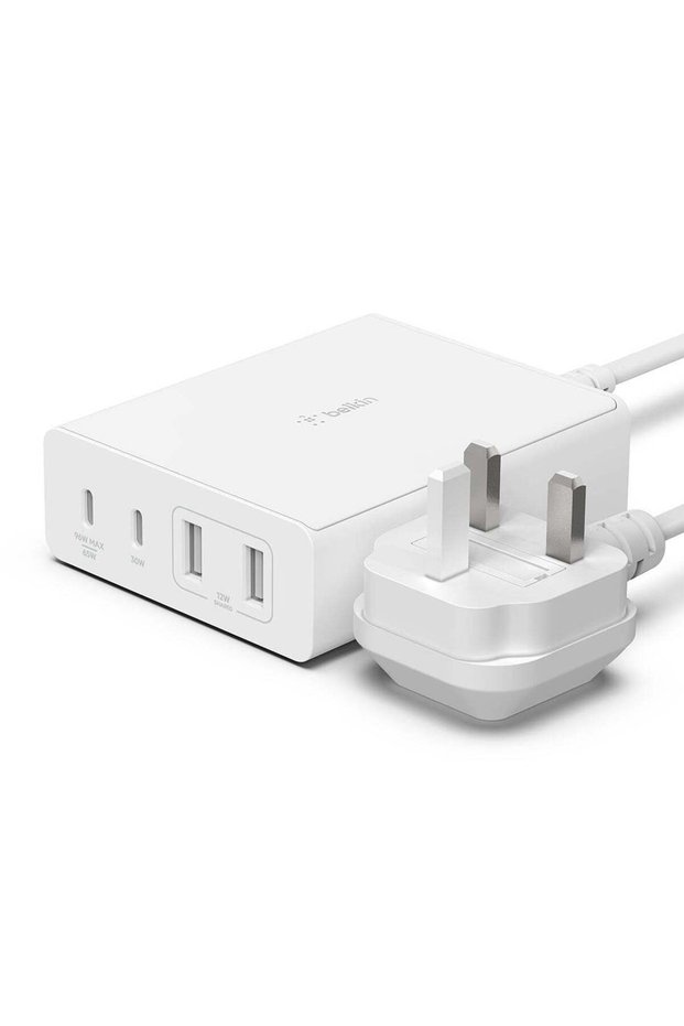 108W GaN USB Charging Station for Multiple Devices, 2 USB Type C and 2 USB A Fast Desktop Cha