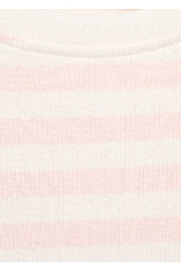 Çizgili basic tişört - 7