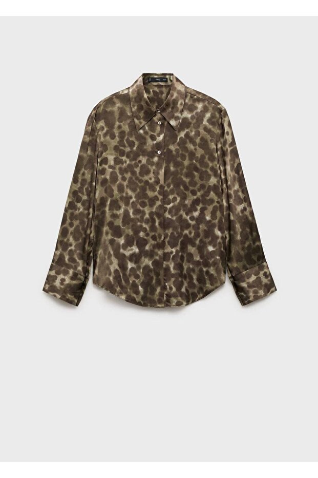 Desenli saten gömlek - 3