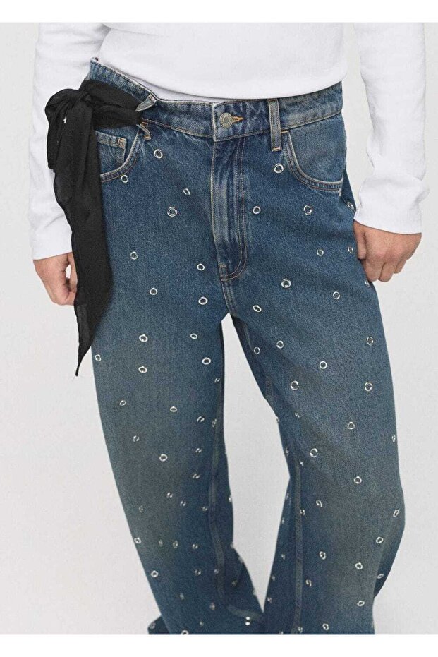 Delikli balon jean - 7