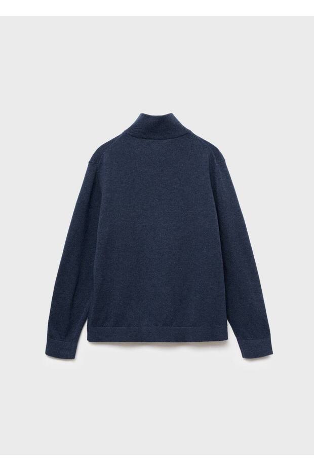 Fermuarlı triko hırka - 4