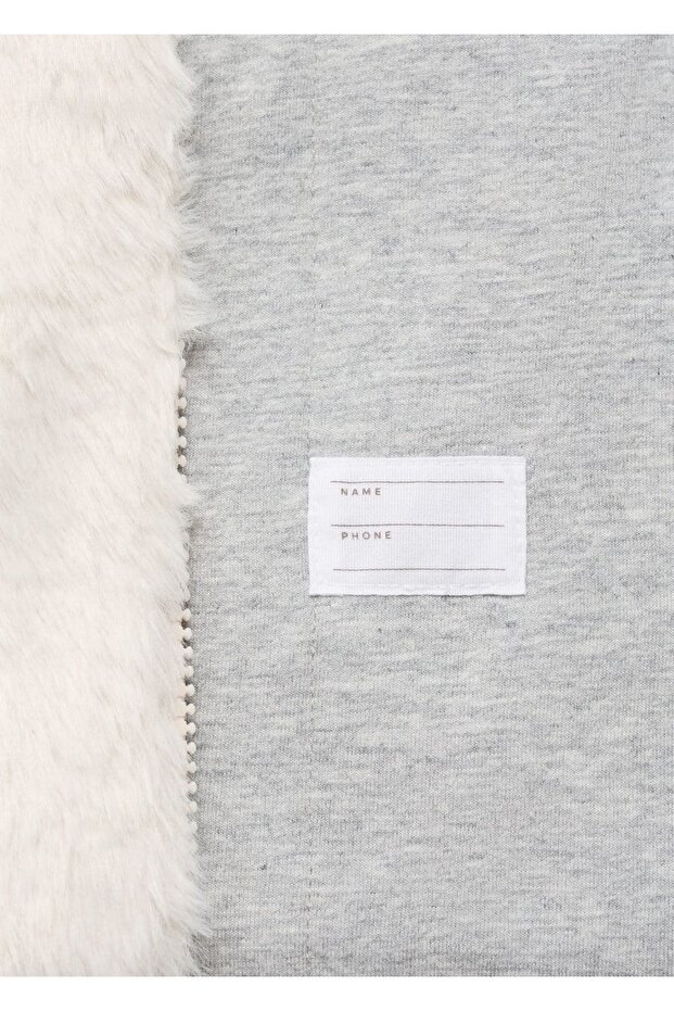 Kürklü kapüşonlu palto - 4