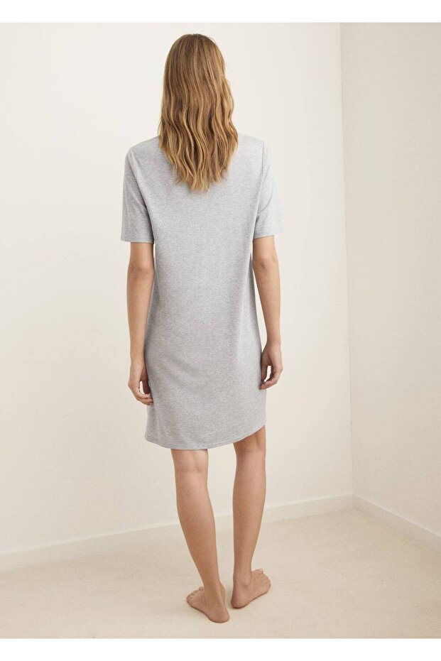 Lyocell pamuklu gecelik - 4