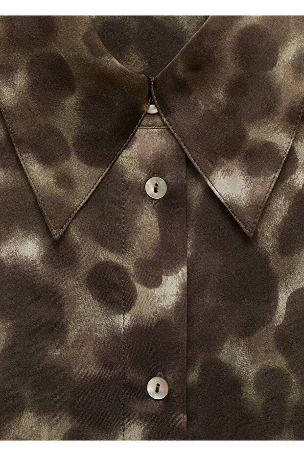 Desenli saten gömlek - 6